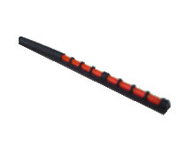 Optical Fiber barrel bead 30 mm (red)